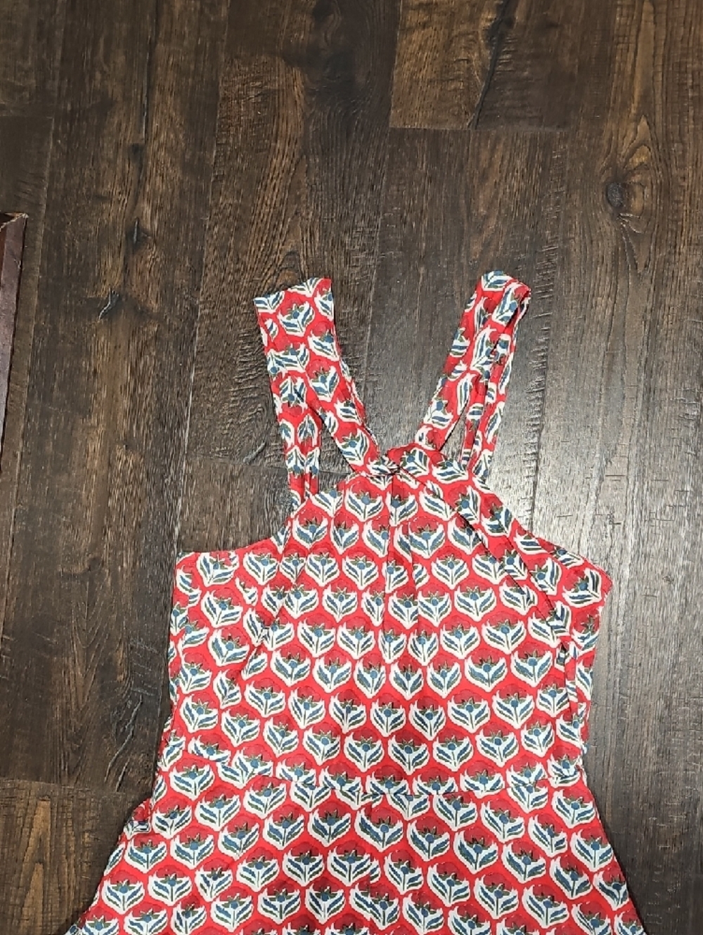 Emma Tiered Dress - Carmine/Crimson Floral print - Picture 5 of 9